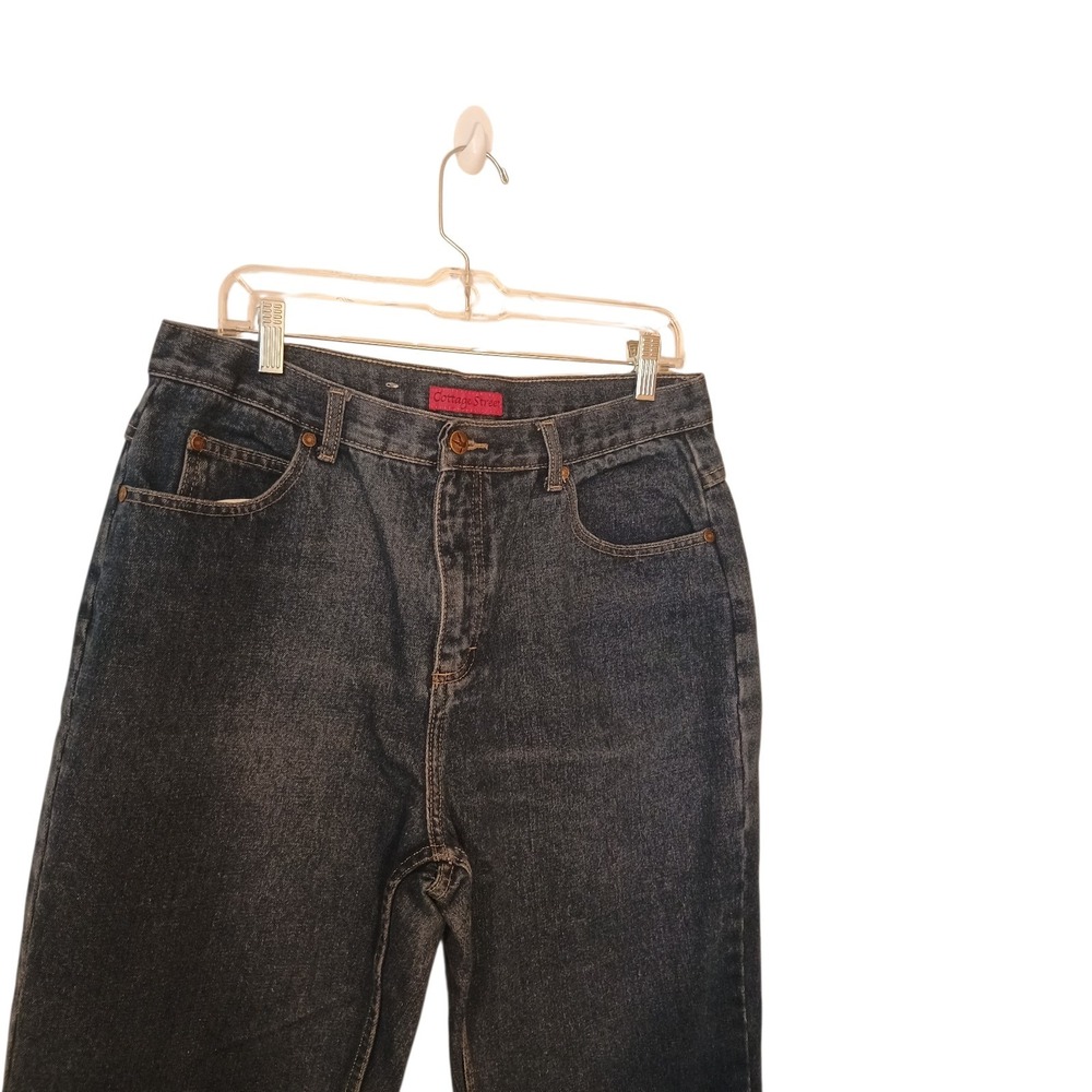 COTTAGE STREET Women's Relaxed Fit Straight Leg Med Wash Blue Mom Jeans Size 14T - Picture 4 of 9